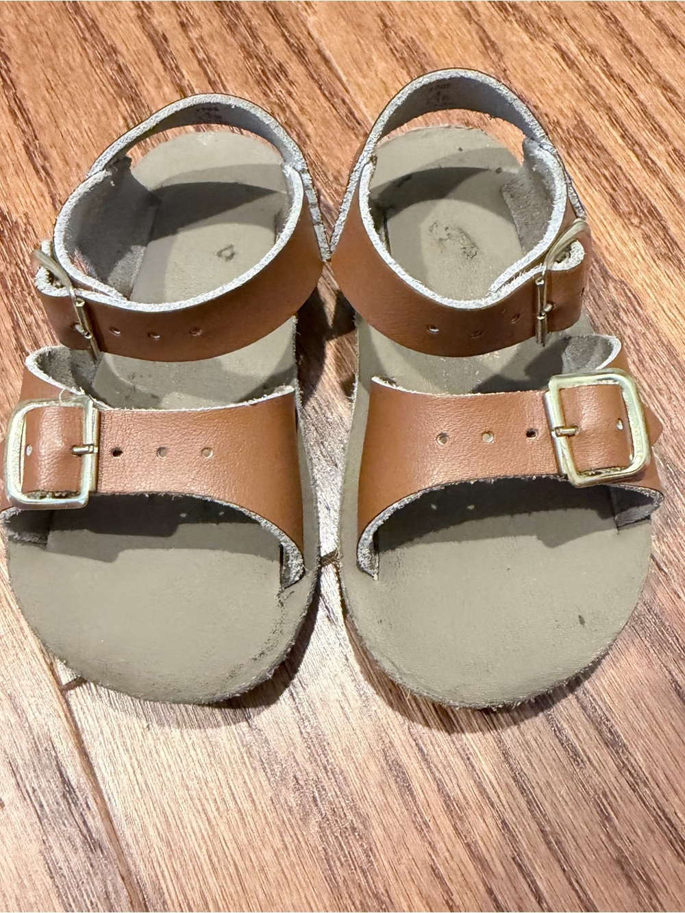 Toddler Adjustable Tan Buckle Leather Sun San Sandals